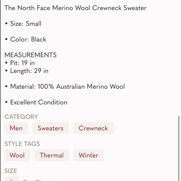 The North Face Merino Wool Crewneck Sweater in Black - Picture 7 of 7